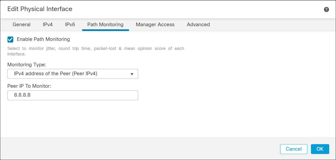 **Figure 4.** Enable Path Monitoring