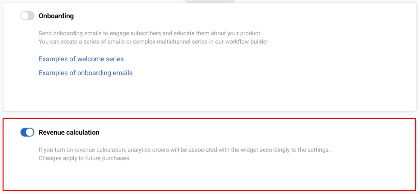 Revenue calculation