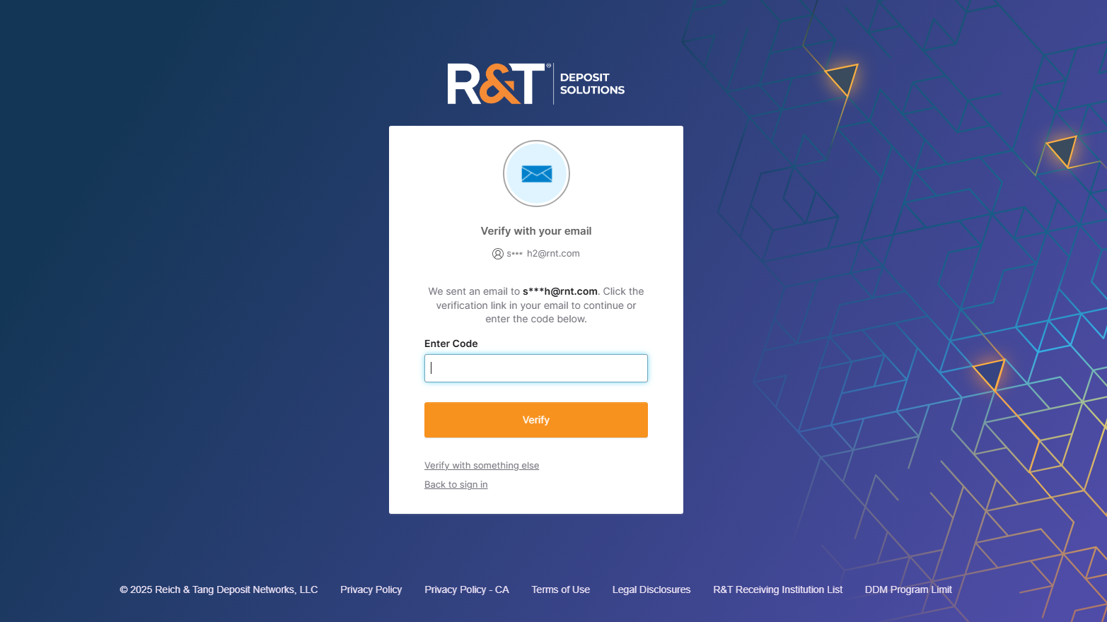 Email Verification - Enter a Code