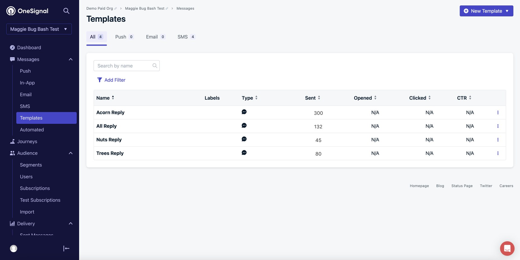 See templates for keyword engagement