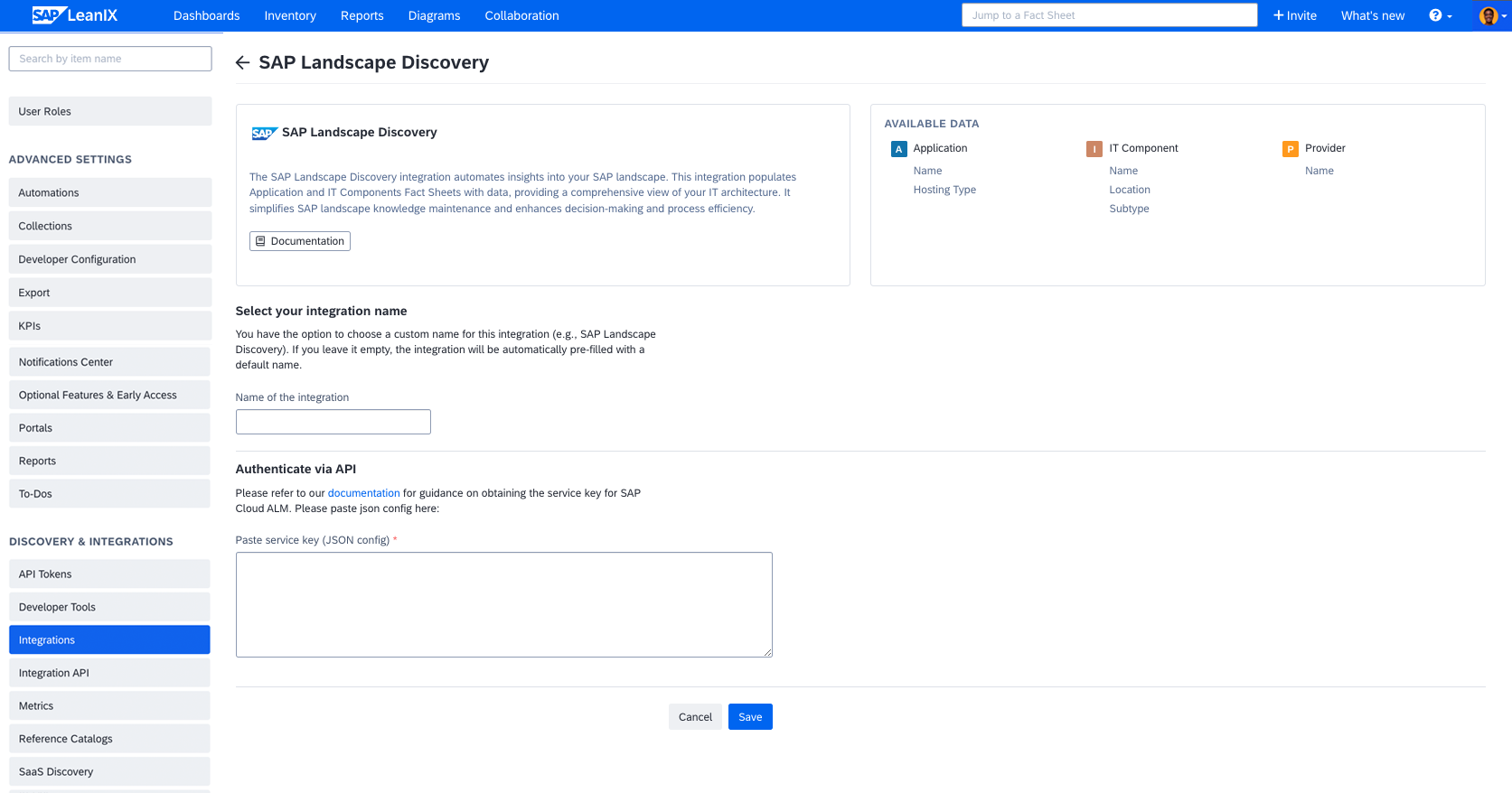 Connecting LeanIX to the SAP Cloud ALM API