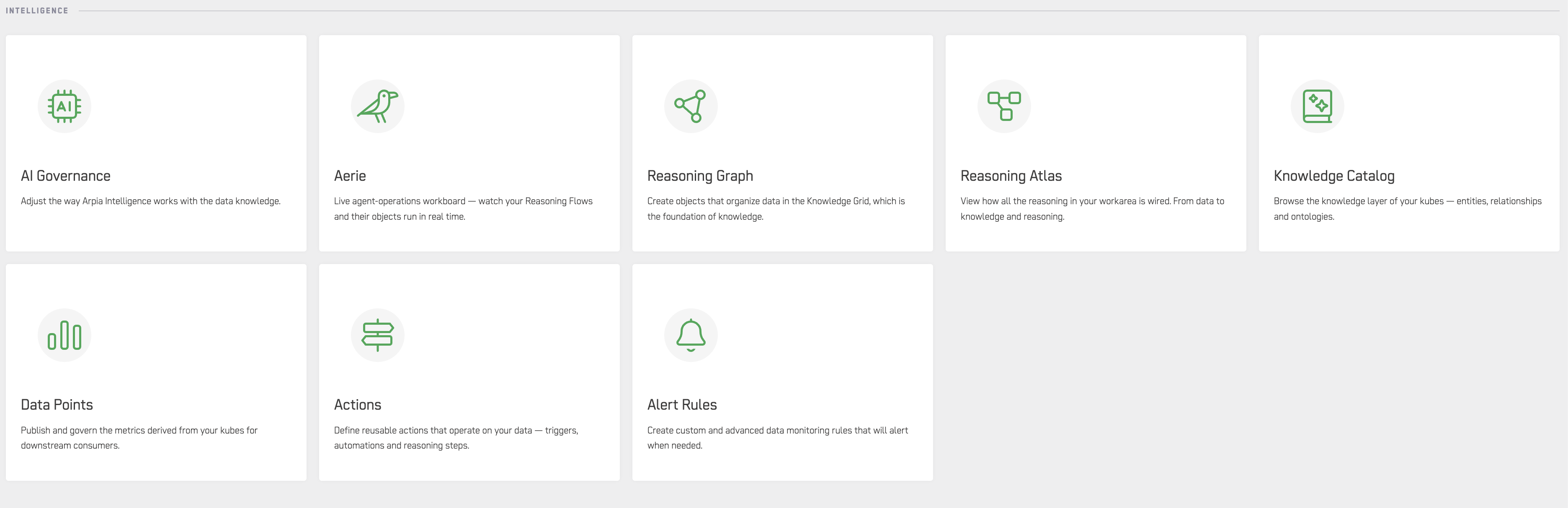 Data section of the home dashboard showing Resources, Data Sources, Data Objects, Data Pipes, and Query Tool