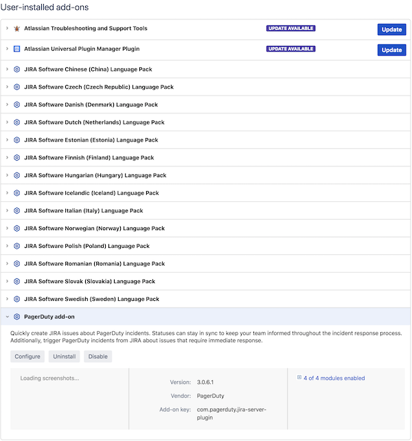 Configure "PagerDuty add-on"