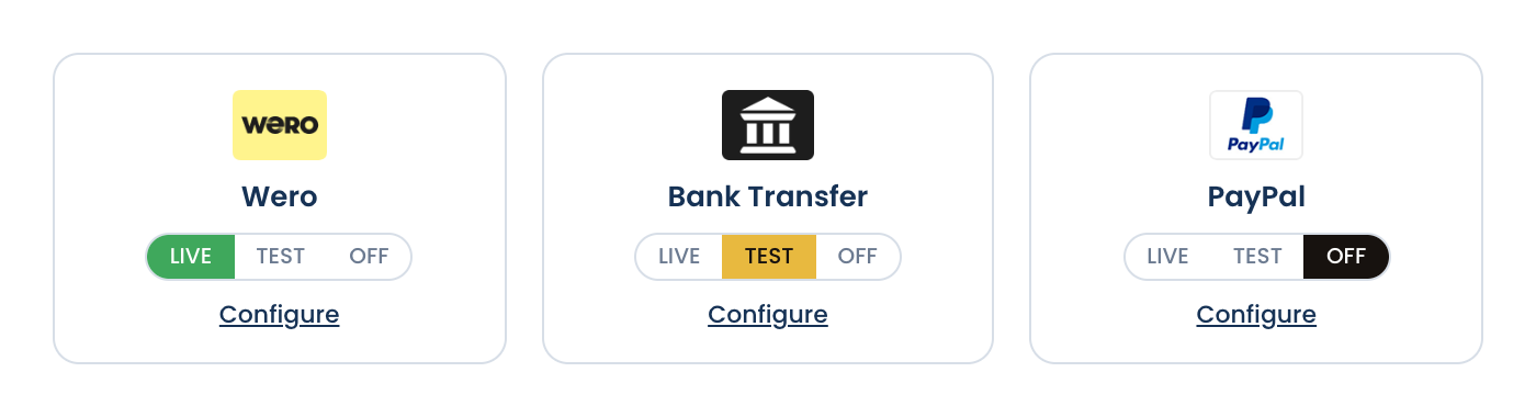 PrestaShop payment method operating modes examples