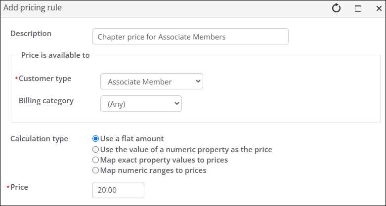 Using the flat amount for a special price