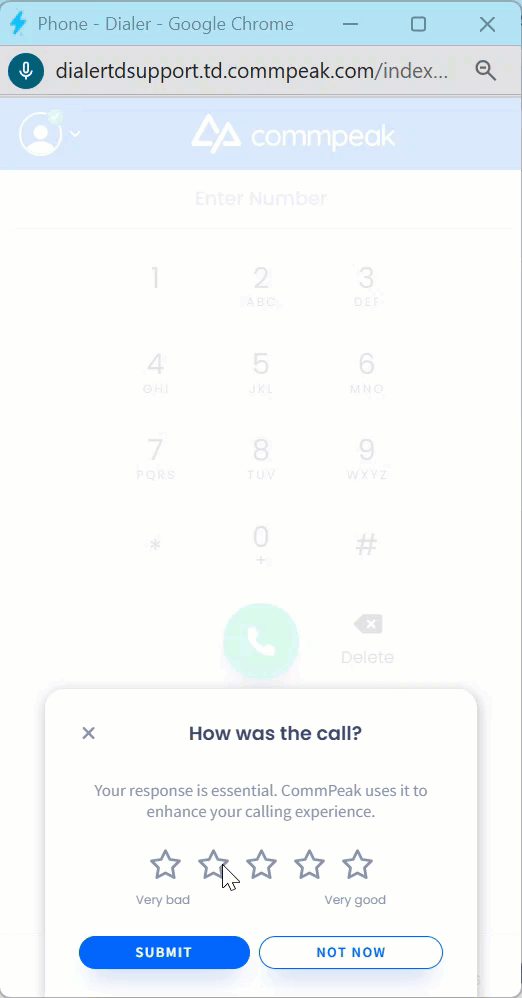 Screenshot of the **How was the call?** popup