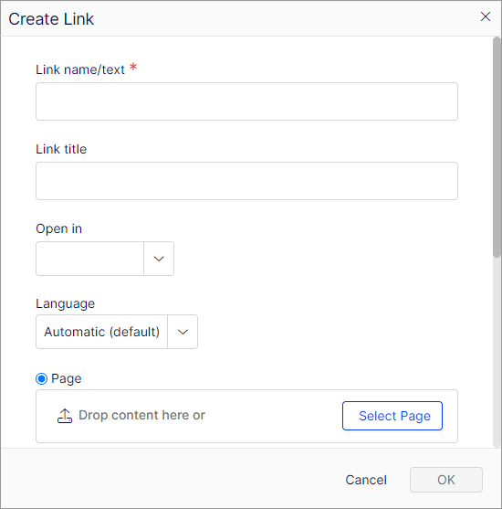 Create a new link