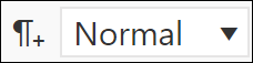 Viewing the Insert new paragraph and Paragraph style icons