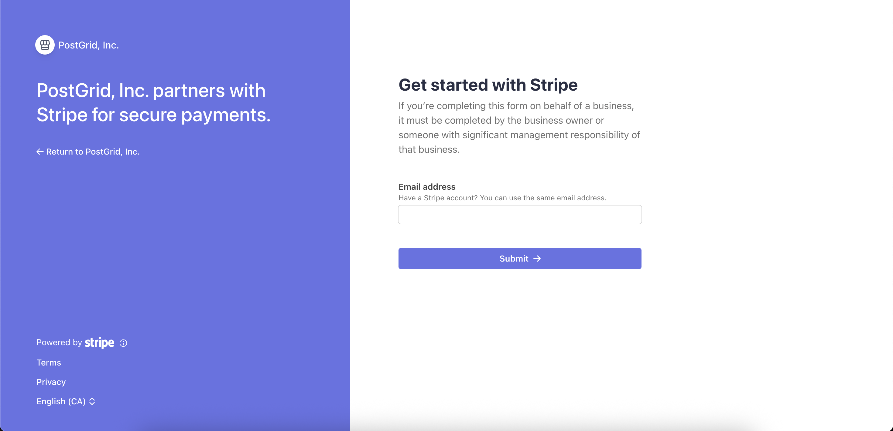 Stripe Connect Account Setup