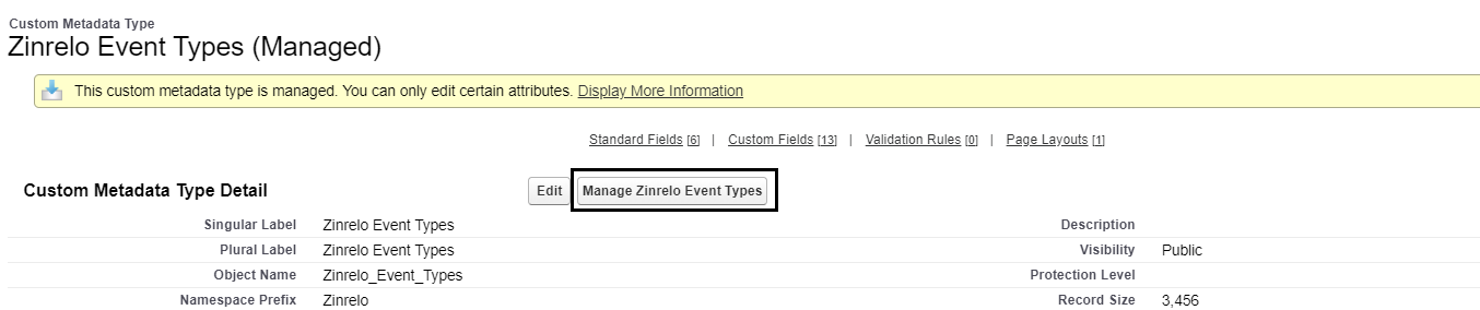 manage zinrelo events