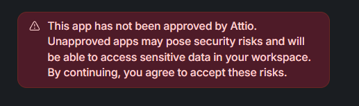 OAuth warning screen