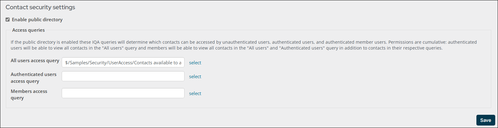 Enabling Enable public directory
