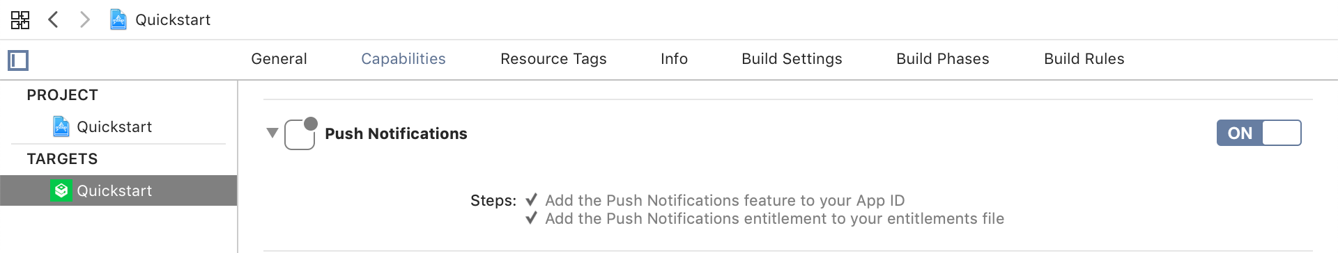 Push Notifications in Xcode