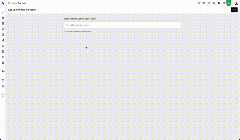 Email entry field