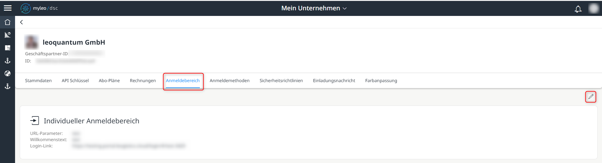Bearbeitungs-Button mit Stiftsymbol