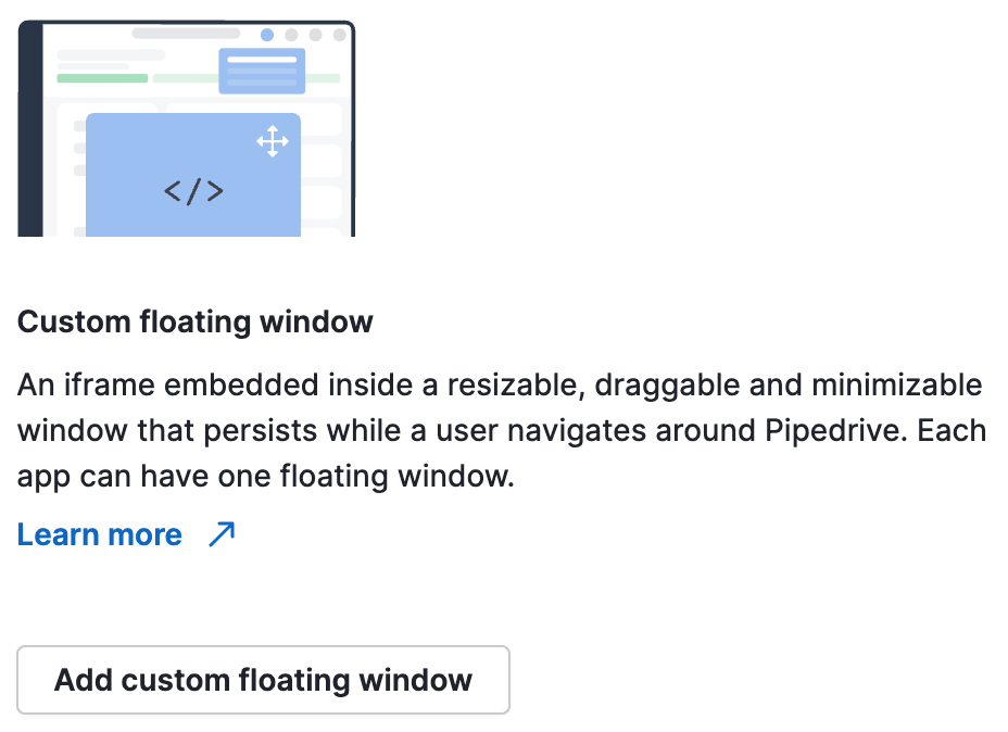 Custom floating window