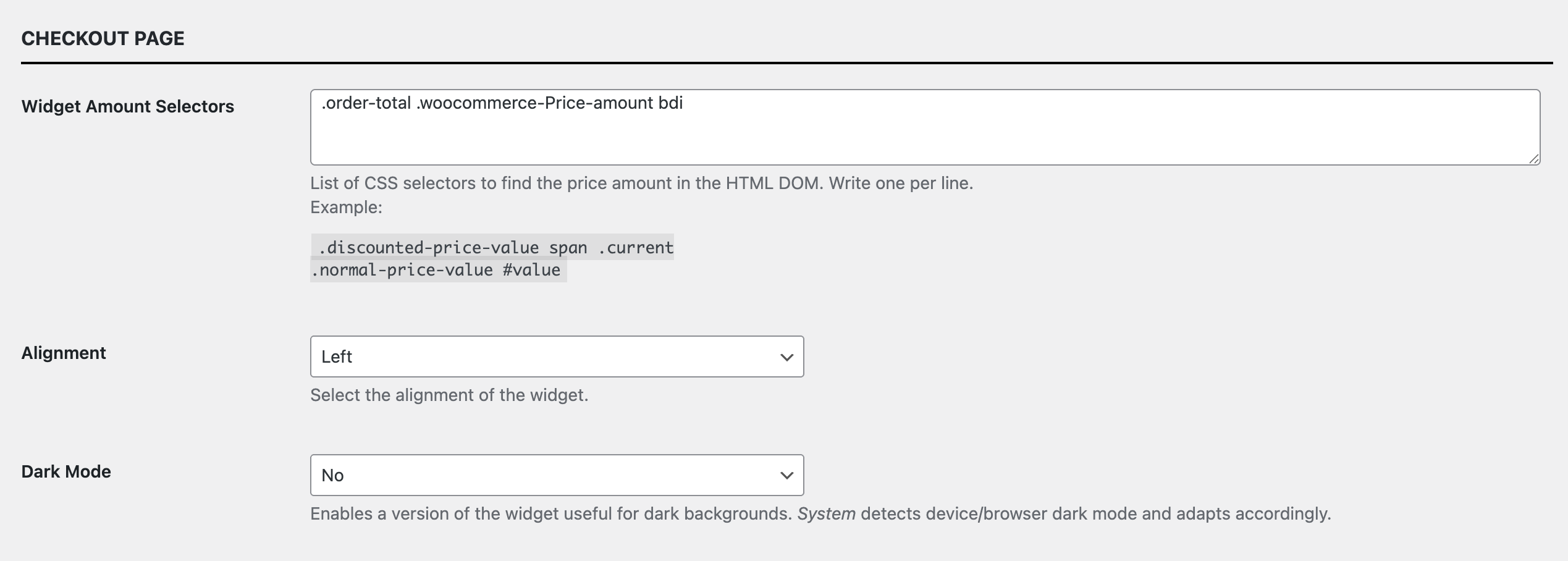 cartpagesettings.png Checkout page settings