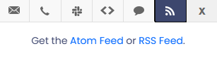 Screenshot of the Atom Feed or RSS Feed option