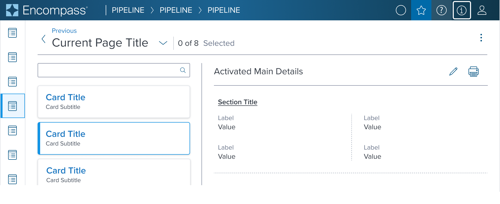 no action card within context