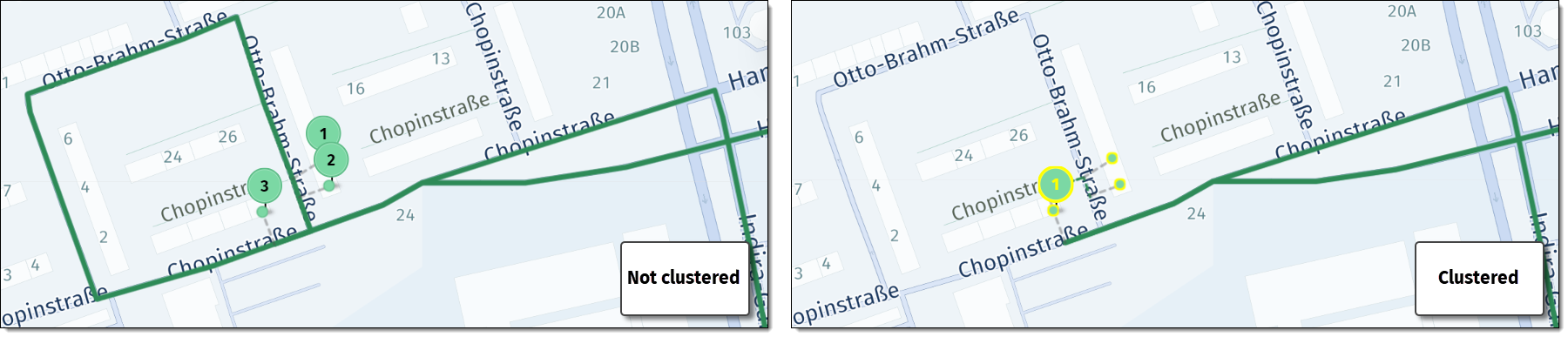 Tour optimization using clustering of nearby stops