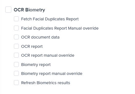 OCR Biometry permissions.