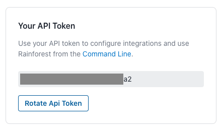 Your Rainforest API token.