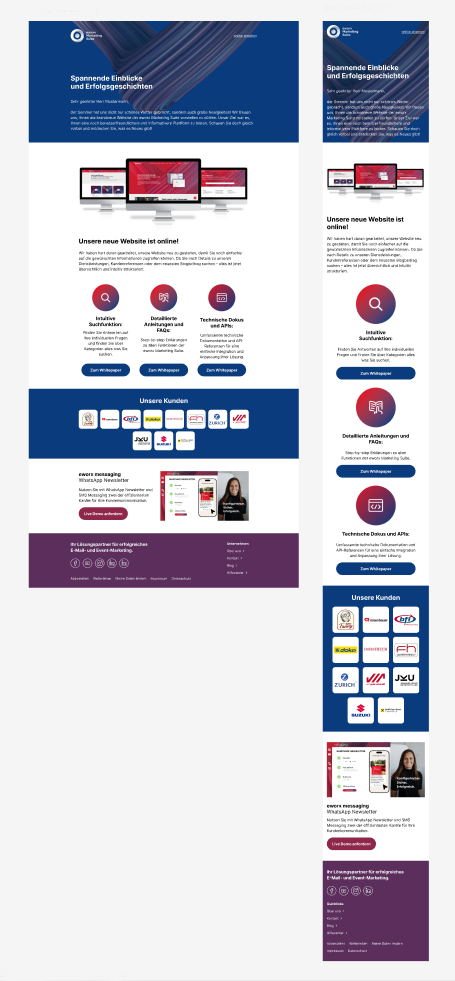 Desktop und mobile Version im Vergleich