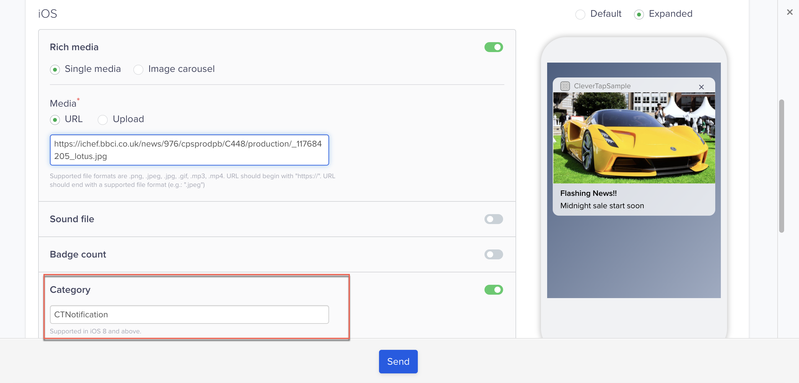 Configure Rich Push Notifications