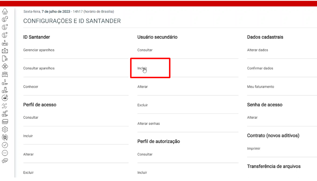 go to secondary users