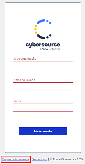 botao esqueci a senha