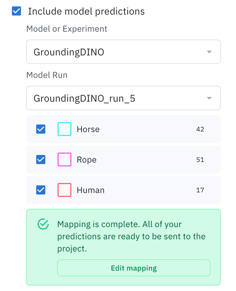 Your model run ontology must be mapped correctly in order to finish creating the model run.