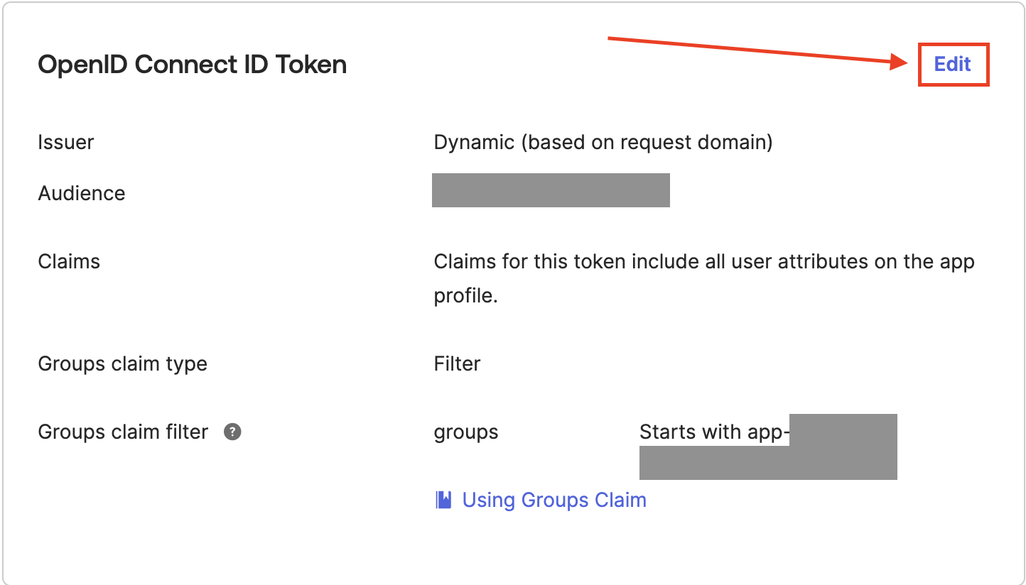 Edit OpenID Connect ID Token