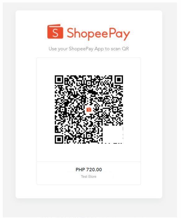 Sample ShopeePay QR code