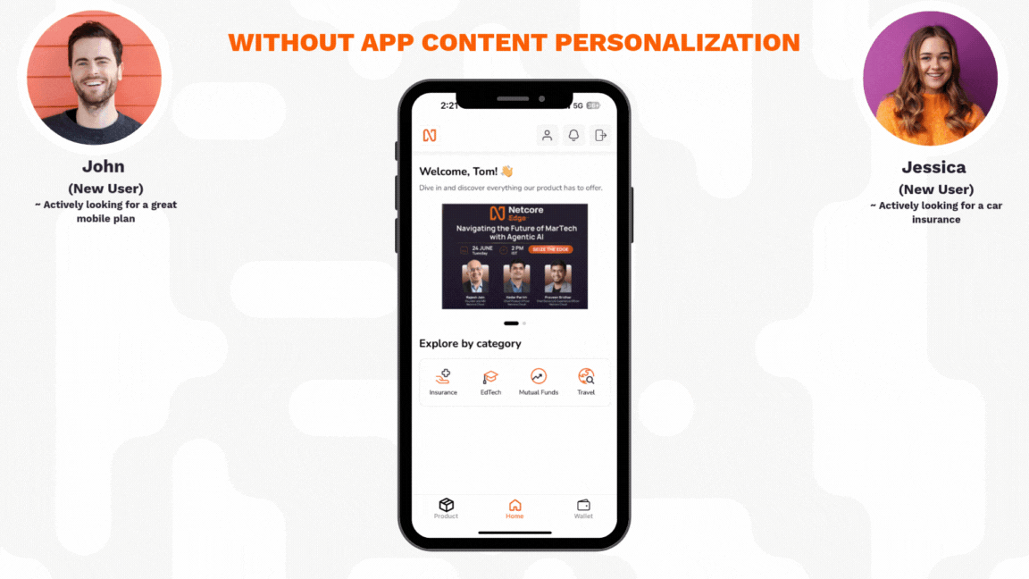 Example of App Content Personalization