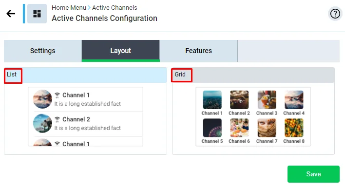 channels layout