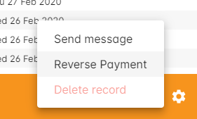 Figure 243. Reversing an incorrect payment record