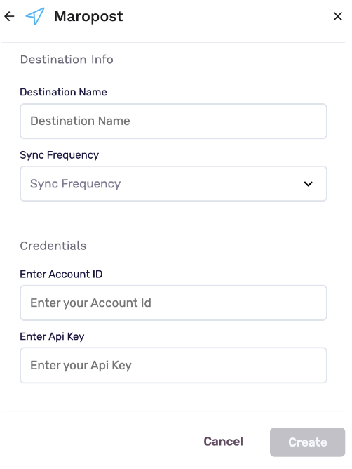 maropost configuration