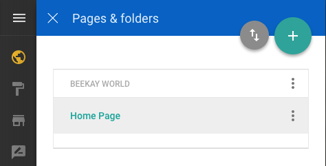 Pages & folders settings