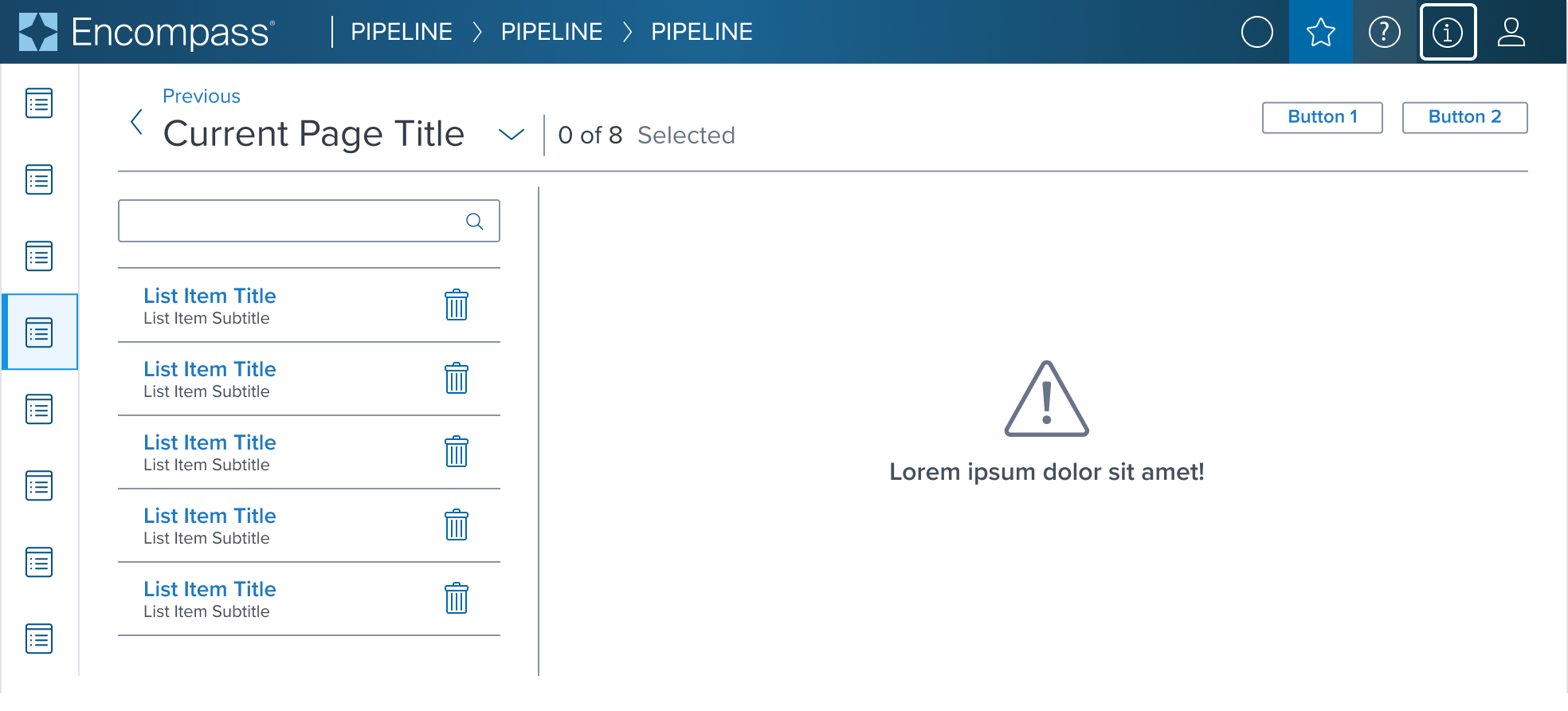 multiple action card within context