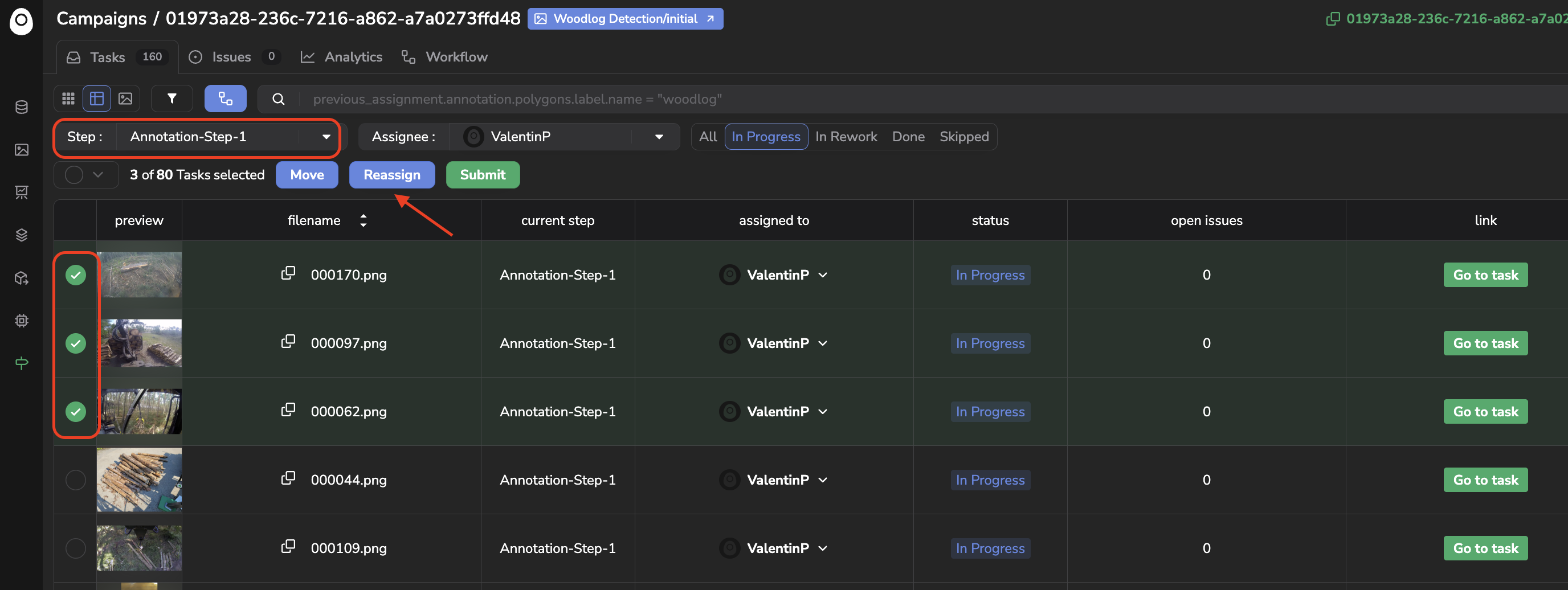 Reassign Tasks