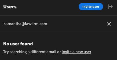 Invite a new user