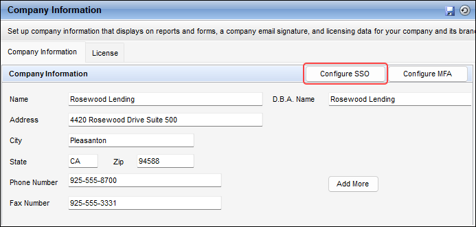 Configure SSO