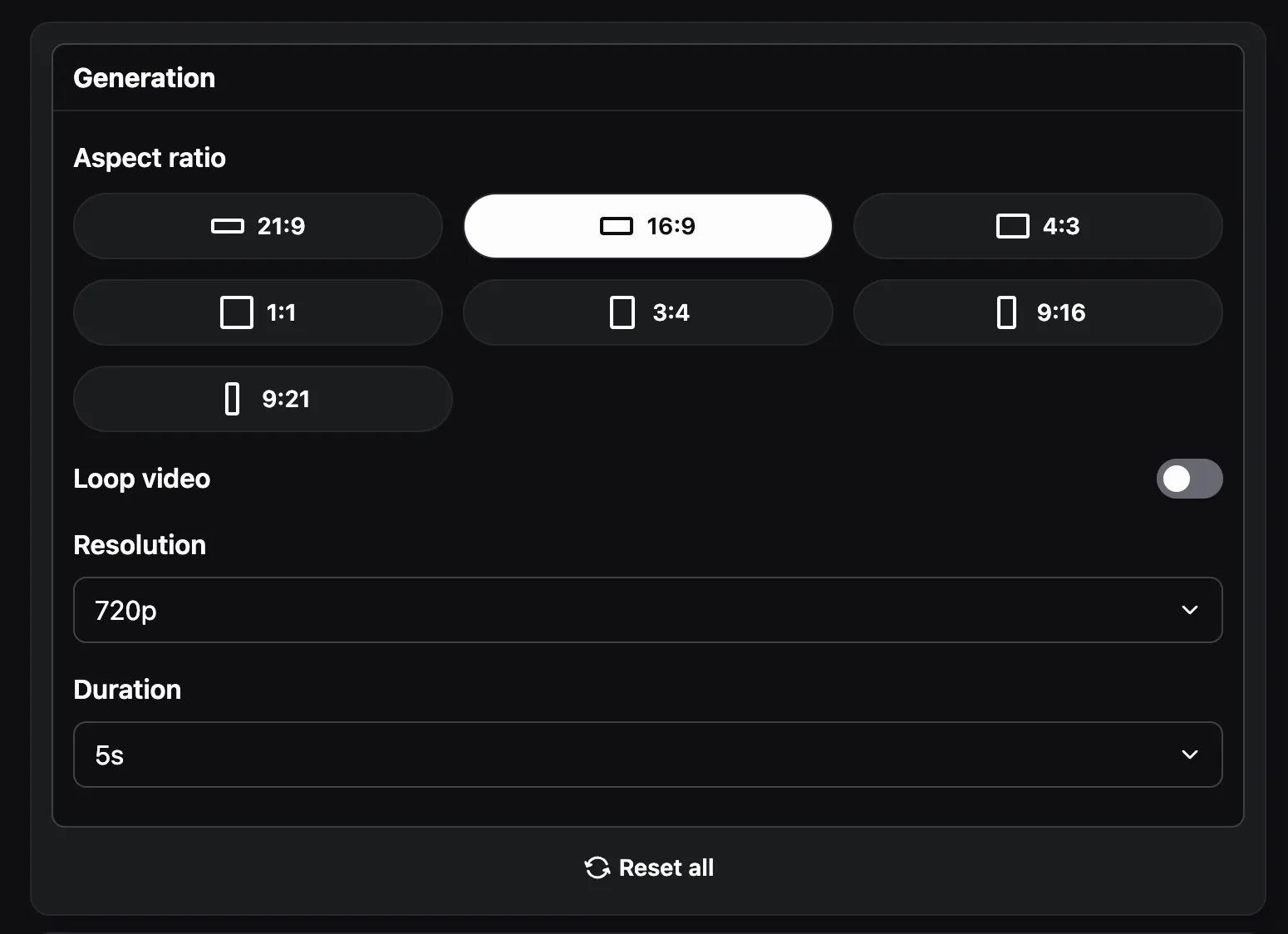 Parameter controls in the Ray2 bot