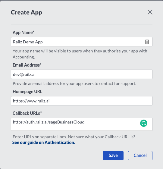 Sage Business Cloud Accounting Integration