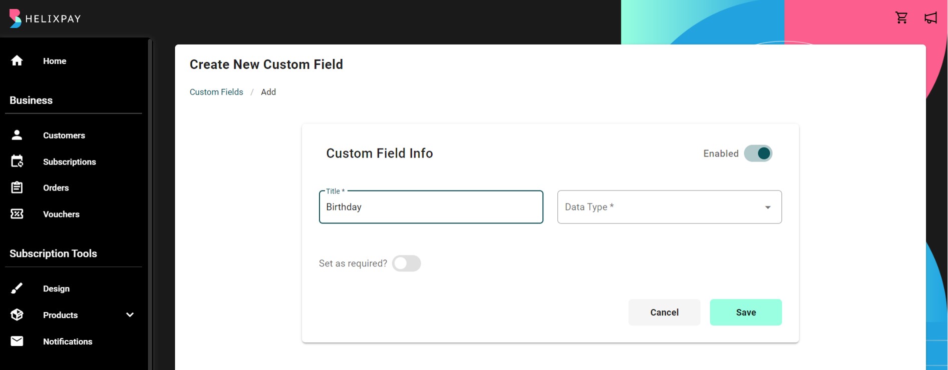 You may require the customer to fill out the information by enabling the 'Set as required?' button
