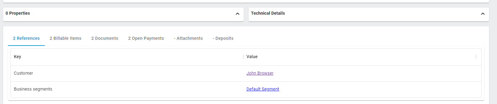 The "Deposit" tab is located on the far right of the order information table, which you can find at the bottom of the respective order details page.