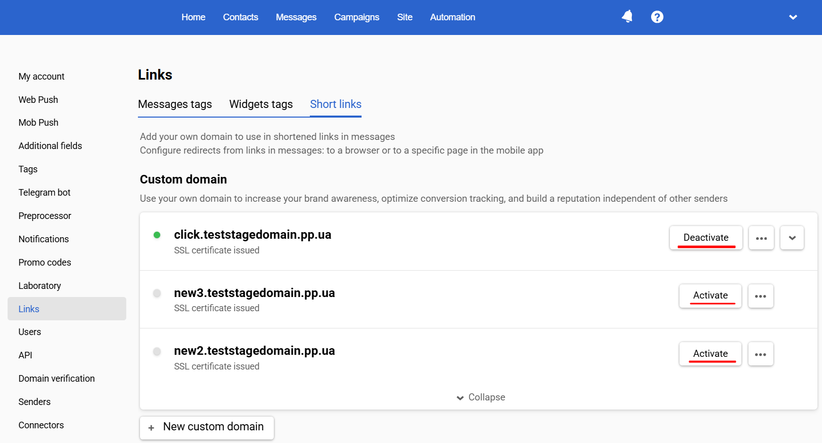 Domain Activating andDeactivating