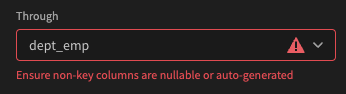 dept_emp is not a suitable Budibase joining table