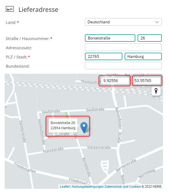 Korrekte Adressdaten