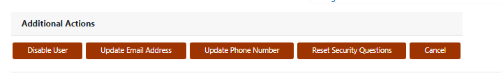 User Details - Additional Actions